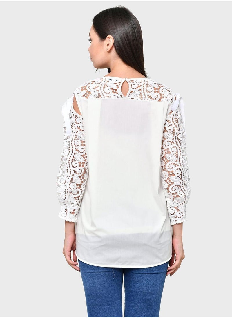 Openwork Detail Top