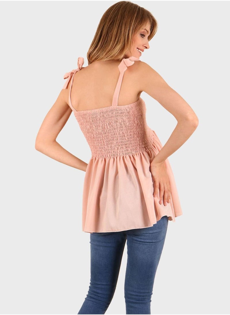 Ruched Strappy Top