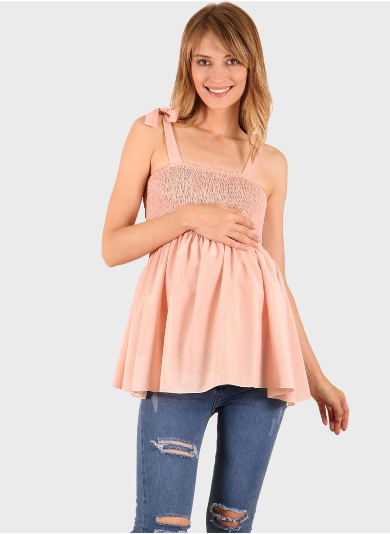 Ruched Strappy Top