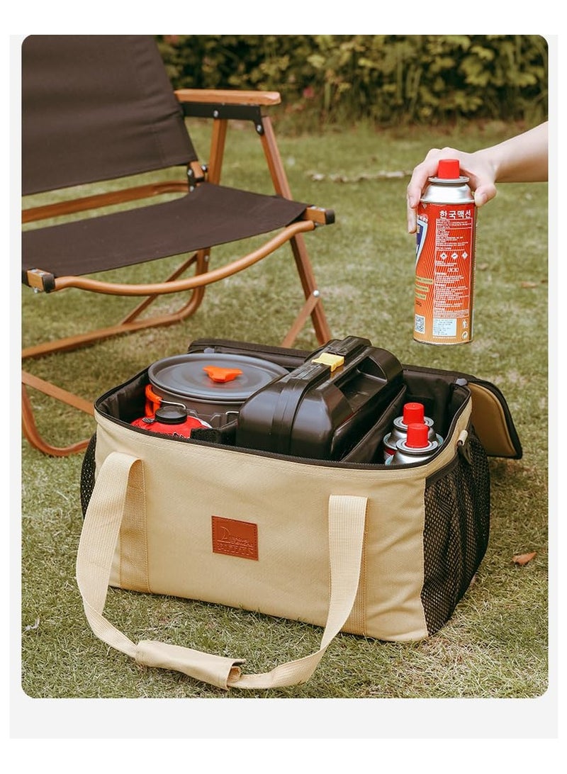 Camping Cookware Storage Bag, Camp Stove Carrying Bag, Cooking Utensils Organizer for Camping, Must-have Accessories for Barbecue, Camping, Outdoor Barbecue Organizer Bag