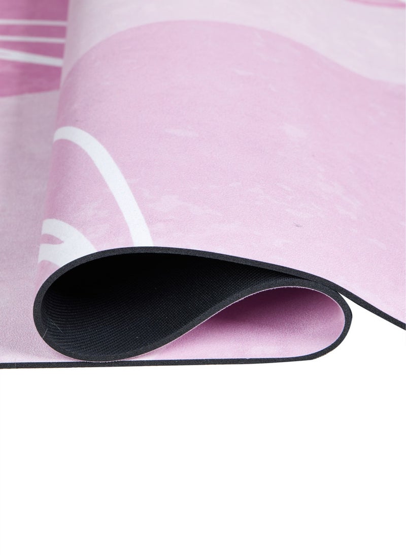 GROUNDED Print Non-Slip Suede Top 4mm Thick Yoga Mat With Carry Strap