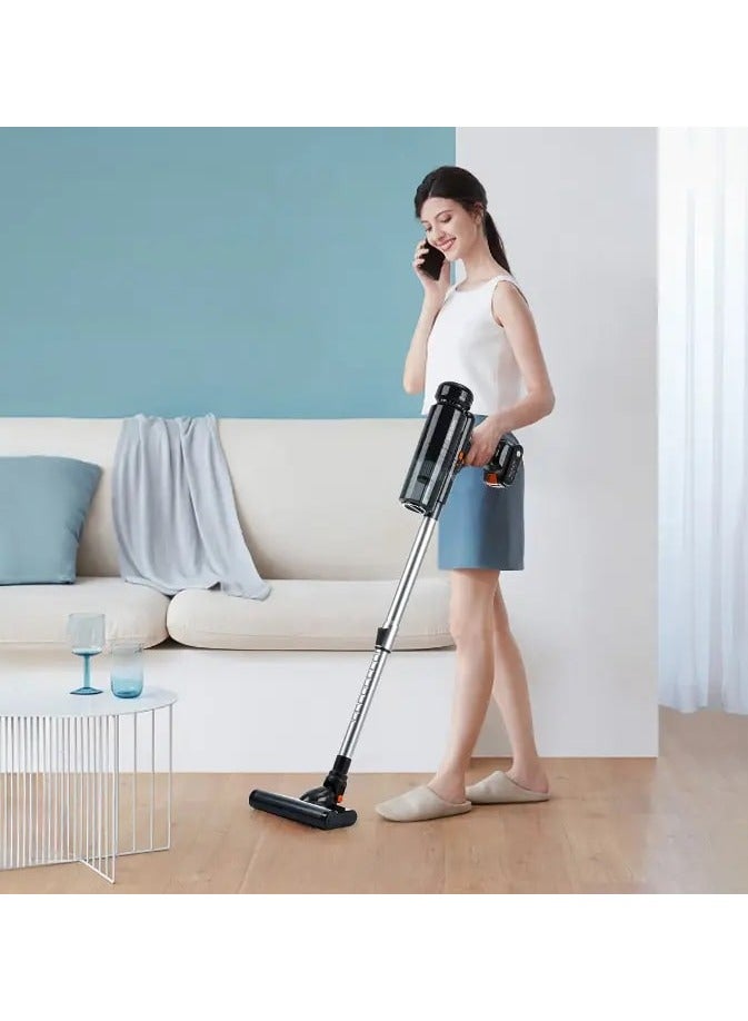 Cordless Stick Vacuum Pro / Vacuum Cleaner & Air Duster / 680ml Dust Bin Capacity / Extension Rod / 35 Minutes Working Time / HEPA Filter - Black