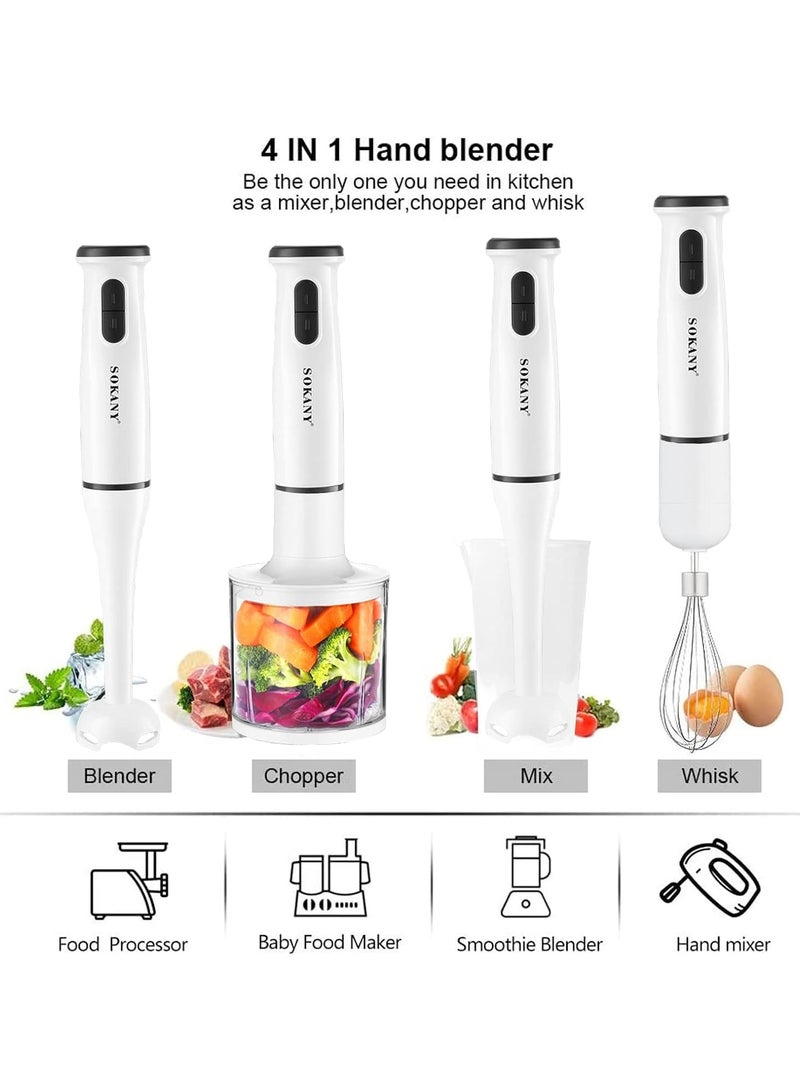 Sokany SK-1715-4 Hand Blender with Plastic Wand 200W