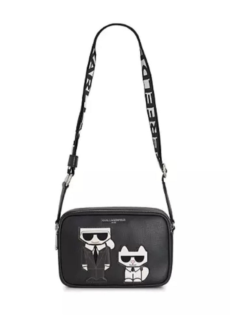 Karl Lagerfeld Maybelle Double Zip Charm Crossbody