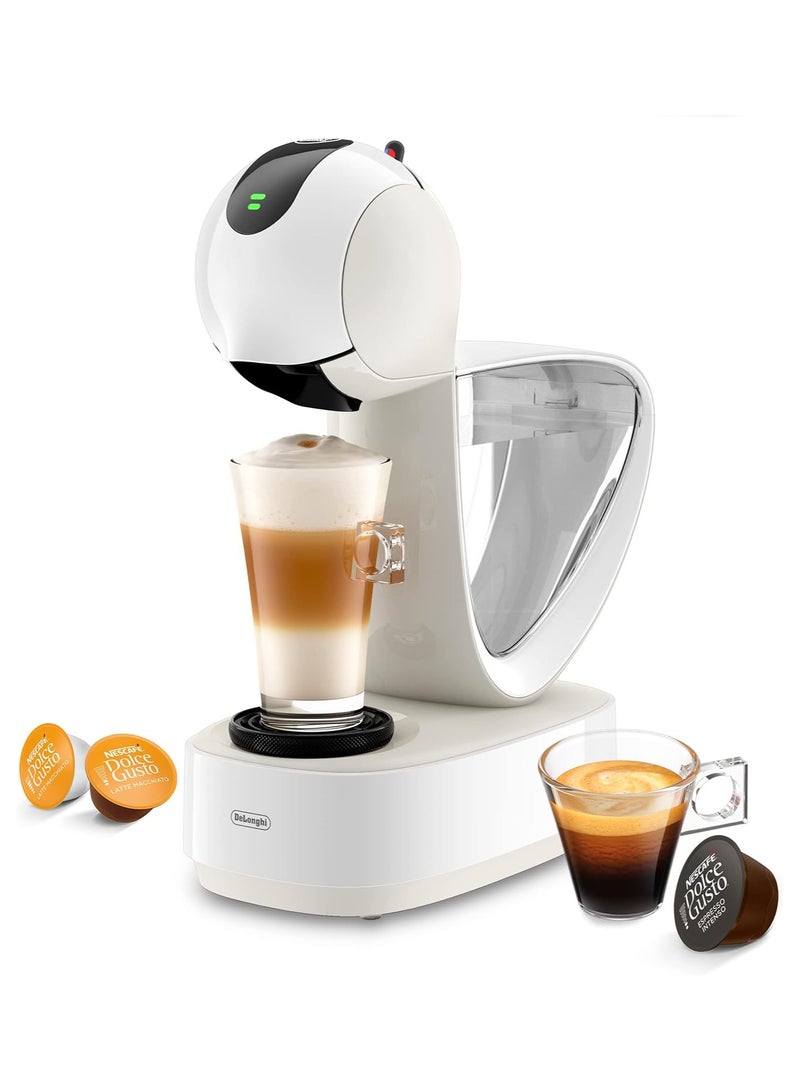 Nescafe Dolce Gusto by Touch Automatic Capsule Coffee Machine with Compact & Powerful up to 15 Bar Pressure, Cappuccino, Tea, Hot Chocolate & Espresso Coffee Maker EDG268.W White