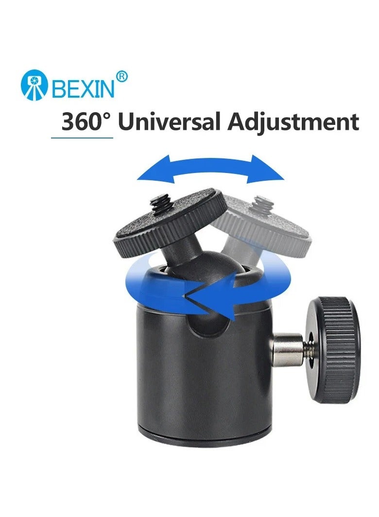 K26 Metal Mini Ball Head Universal 360° Rotatable Panoramic Tripod Ballhead for DSLR Camera Monopod Extension Pole Adapter