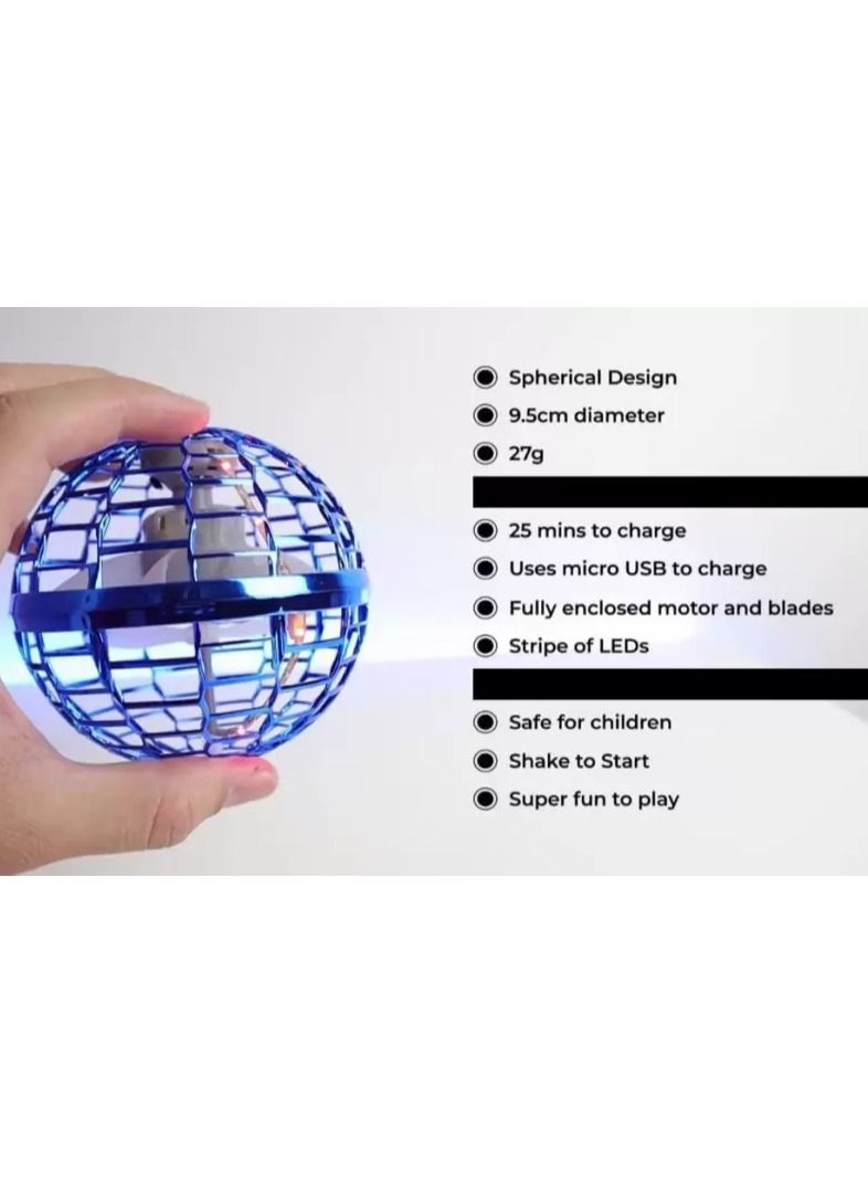 Flexible Anti-Collision Flying Spinner Programmable Led Lights Ball Toy