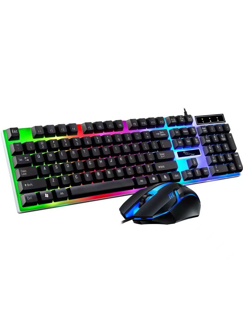 G21WT LED gaming keyboard with mouse kit in black