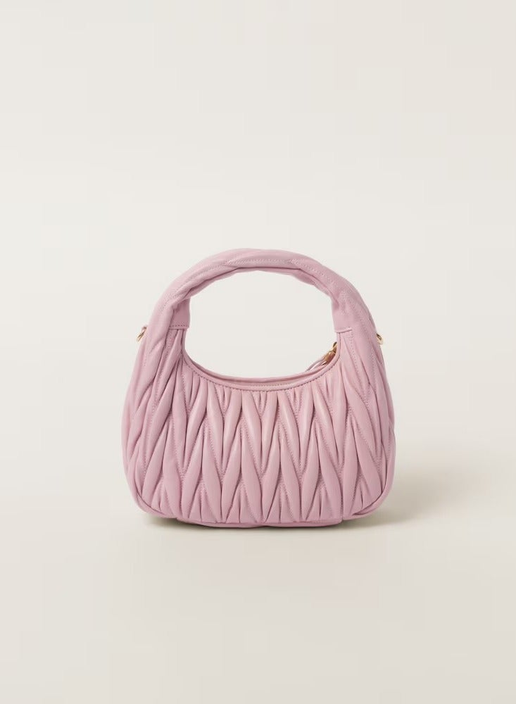 miu Wander nappa leather hobo Shoulder Bag