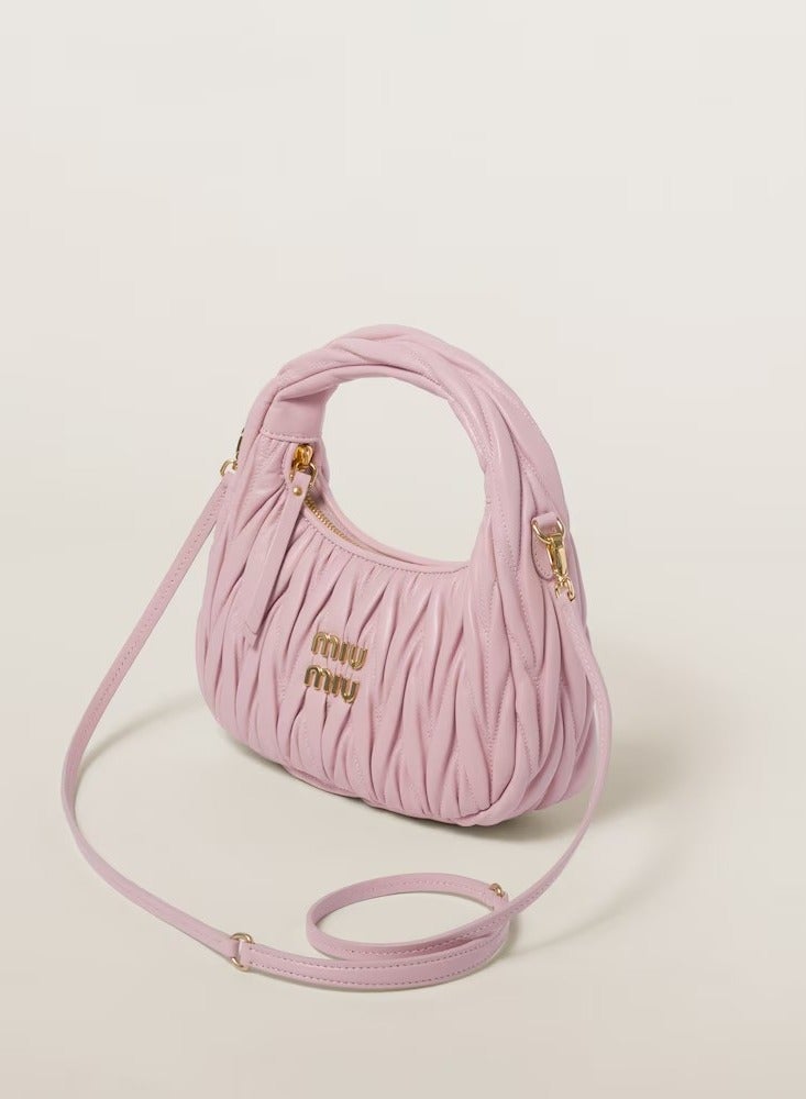 miu Wander nappa leather hobo Shoulder Bag