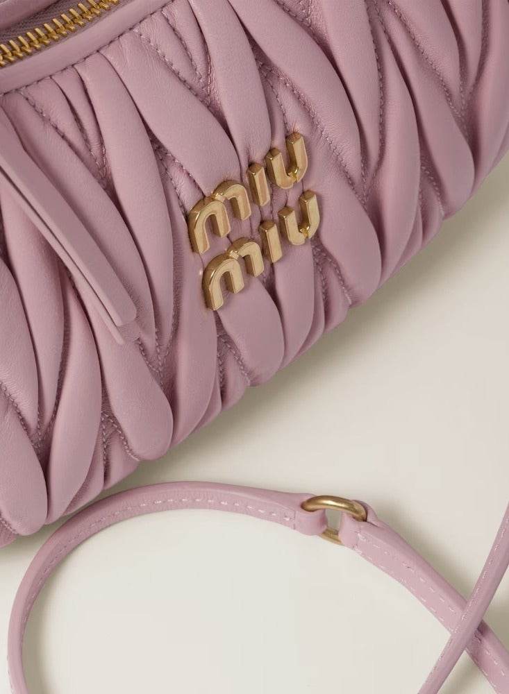 miu Wander nappa leather hobo Shoulder Bag