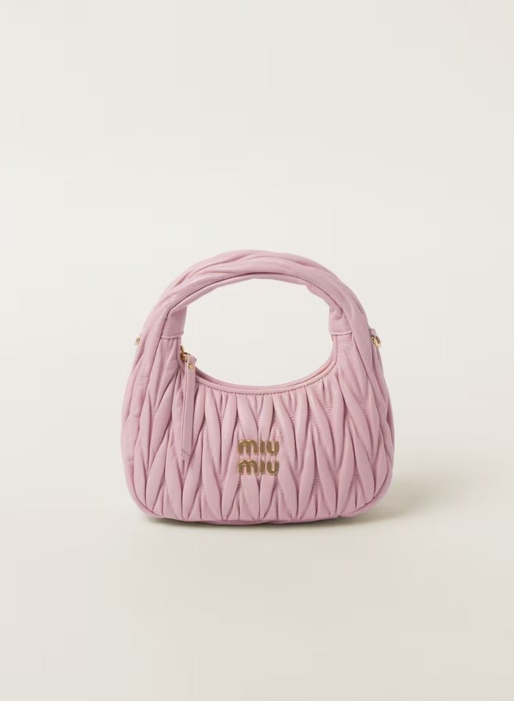 miu Wander nappa leather hobo Shoulder Bag