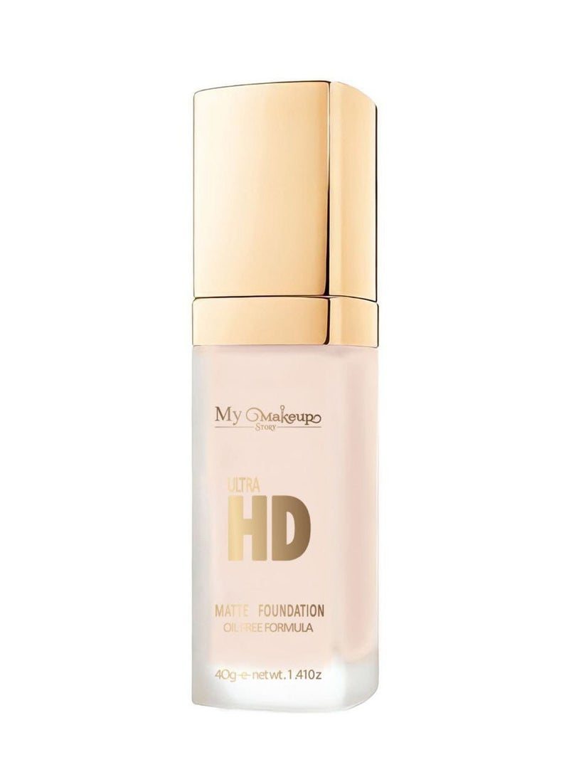Ultra HD Matte Foundation, Long Lasting, Waterproof, Full Coverage, Matte Liquid Foundation