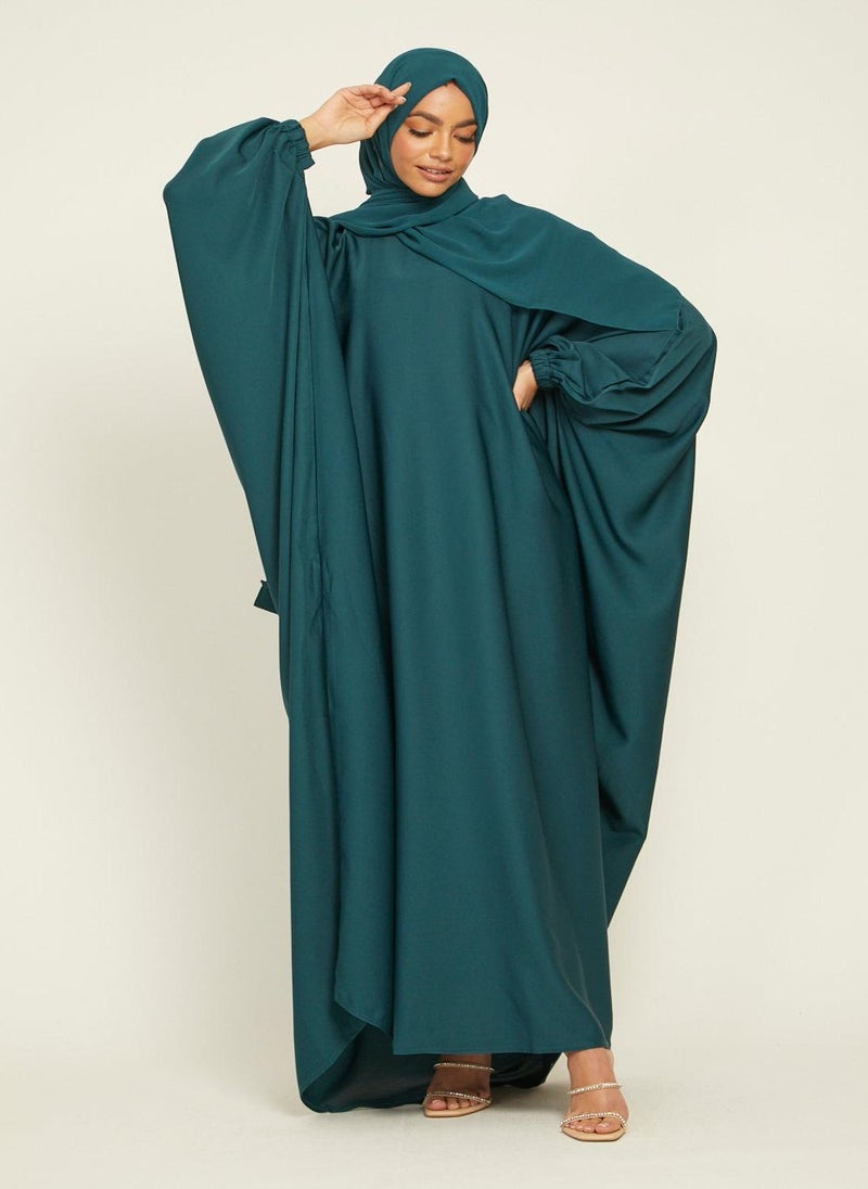 Emerald Elegance Abaya