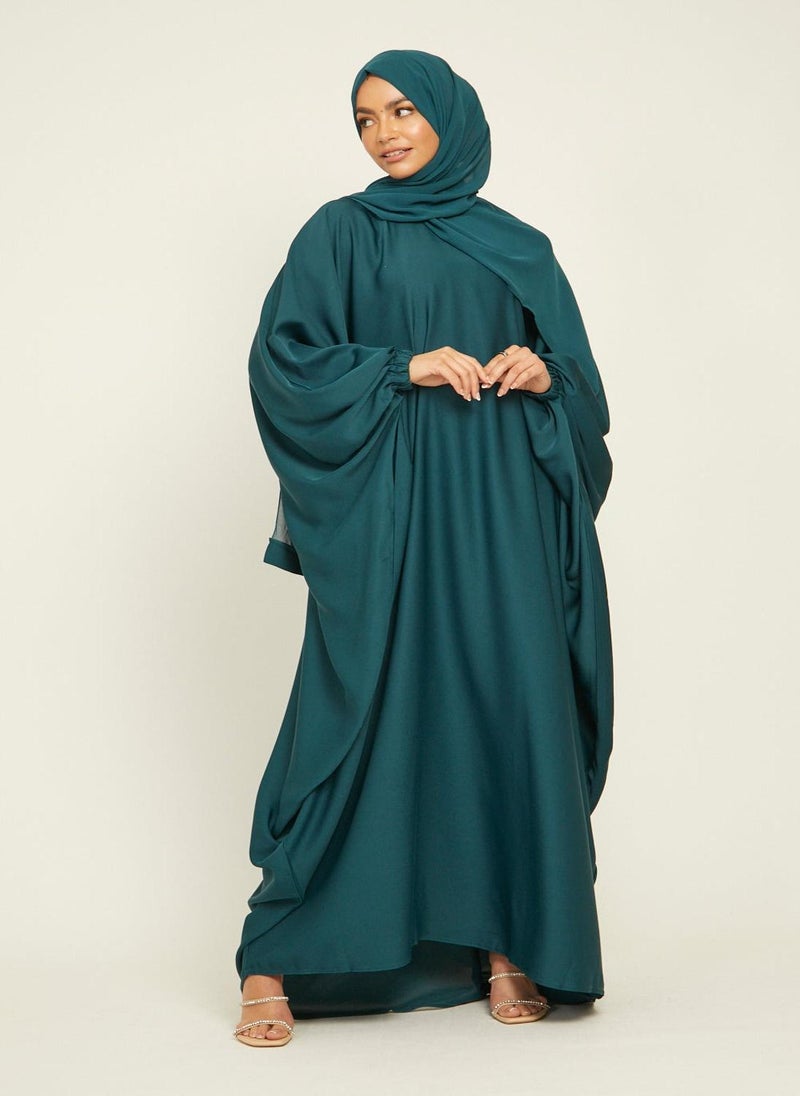 Emerald Elegance Abaya