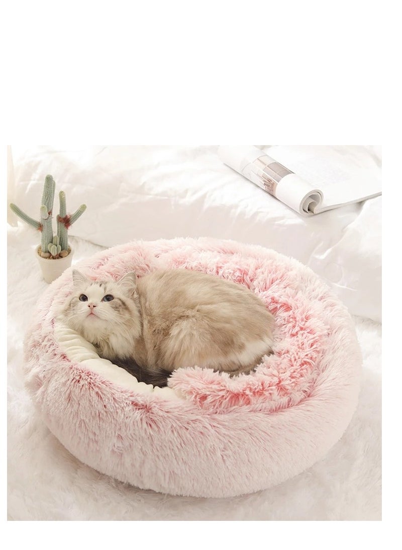 Round half pack enclosed plush cat nest