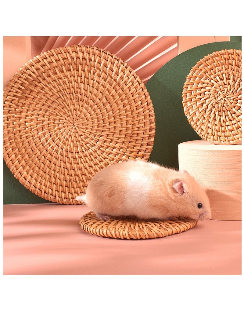 Hamster nest summer rattan mat Wear resistant bite mat Hamster Golden silk bear rabbit pet ice mat