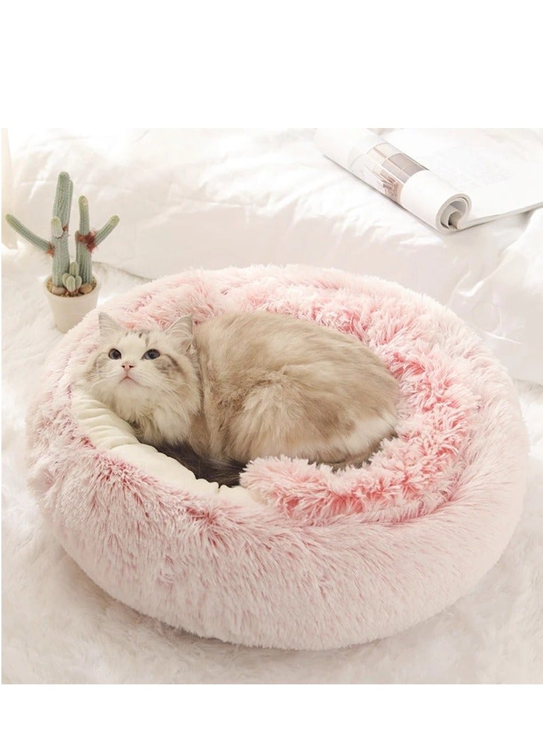 Round half pack enclosed plush cat nest