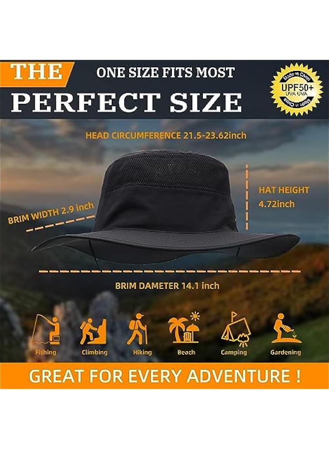 Wide Brim Sun Hat for Women and Men Summer Bucket Hats with UV Protection UPF 50+ for Fishing Hiking Beach Hats