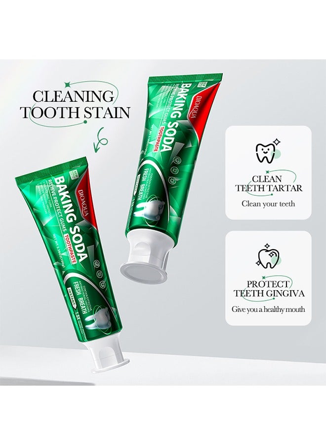 Baking Soda Toothpaste,Clean Attached Plaque and Tartar, Whiten Teeth, Clean and Purify Mouth 100g