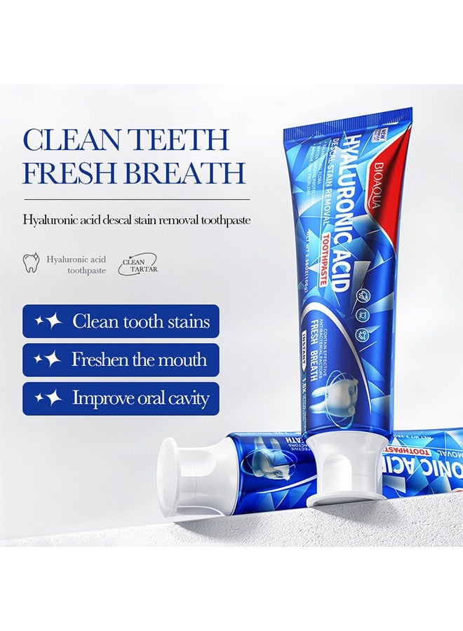 Hyaluronic Acid Toothpaste,Clean Teeth and Tartar, Stain Teeth, Freshen Breath Improve Oral Smell