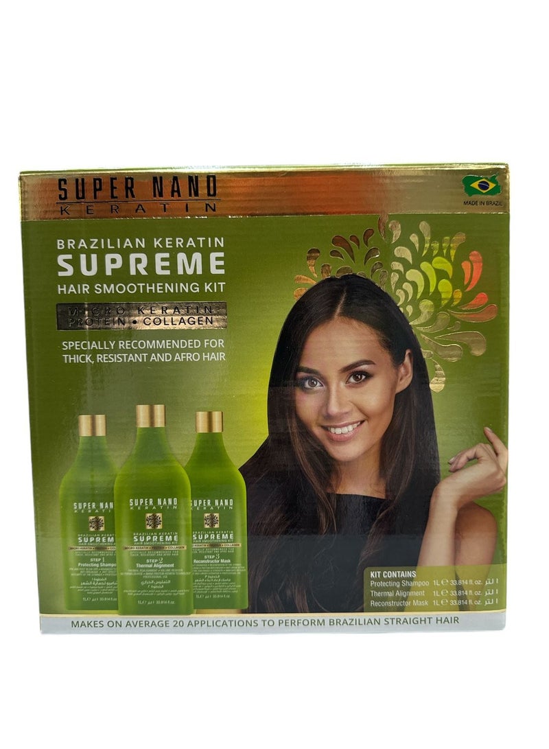 SUPER NANO BRAZILIAN KERATIN SUPREME HAIR SMOOTHENING KIT