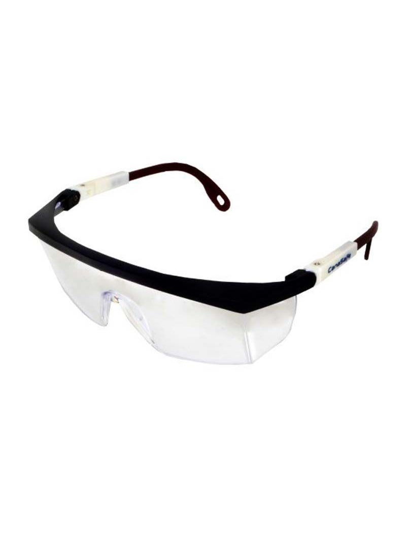 Safety Glasses SamaRay, Blue/White/Red Frame, Clear Lens - CanaSafe-20062