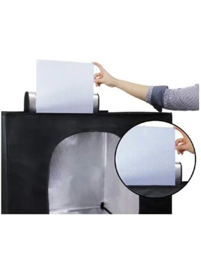 LED Photo Box PB05, 40x40cm, 5500LM, 4 Color Backdrops (Black, Grey, White, Peach), Dimmer, Portable