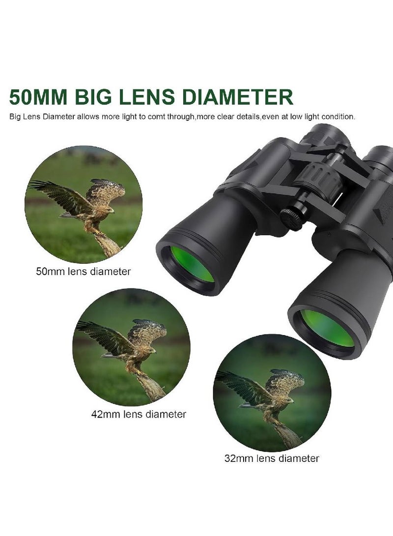 20x50 High Power Binoculars for Adults, Large View Binoculars for Bird Watching Hiking Concert Travel