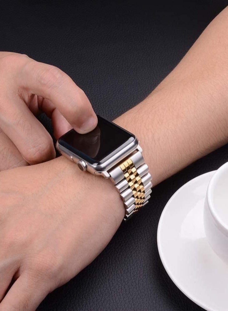 Ultra Thin Stainless Steel Metal Wristband Strap for Apple Watch 42/44/45/49mm, Replacement Bracelet Band Compatible with Apple Watch Series Ultra 8/7/6/5/4/3/2/1/SE