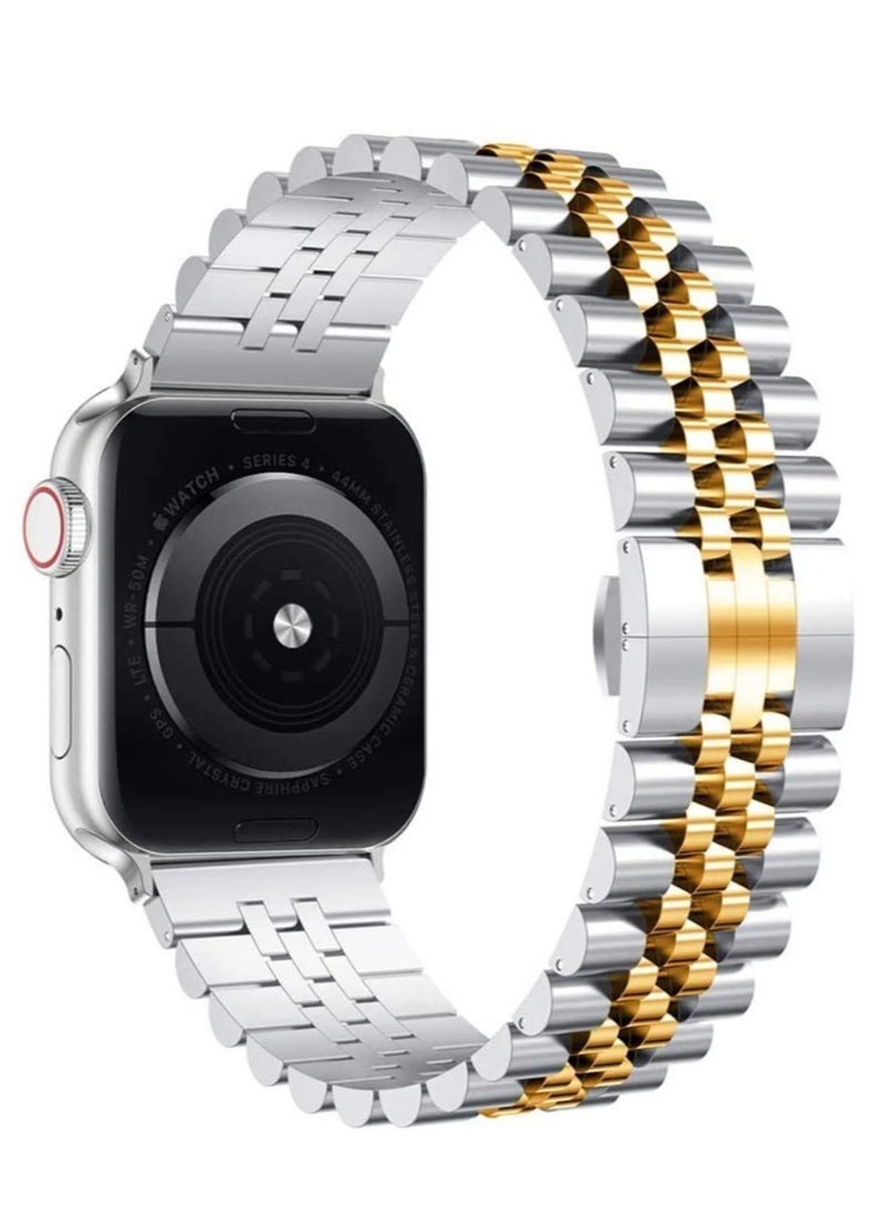 Ultra Thin Stainless Steel Metal Wristband Strap for Apple Watch 42/44/45/49mm, Replacement Bracelet Band Compatible with Apple Watch Series Ultra 8/7/6/5/4/3/2/1/SE