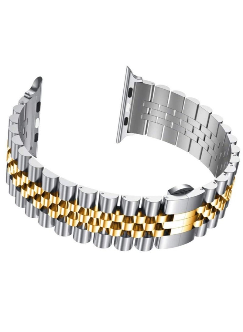 Ultra Thin Stainless Steel Metal Wristband Strap for Apple Watch 42/44/45/49mm, Replacement Bracelet Band Compatible with Apple Watch Series Ultra 8/7/6/5/4/3/2/1/SE