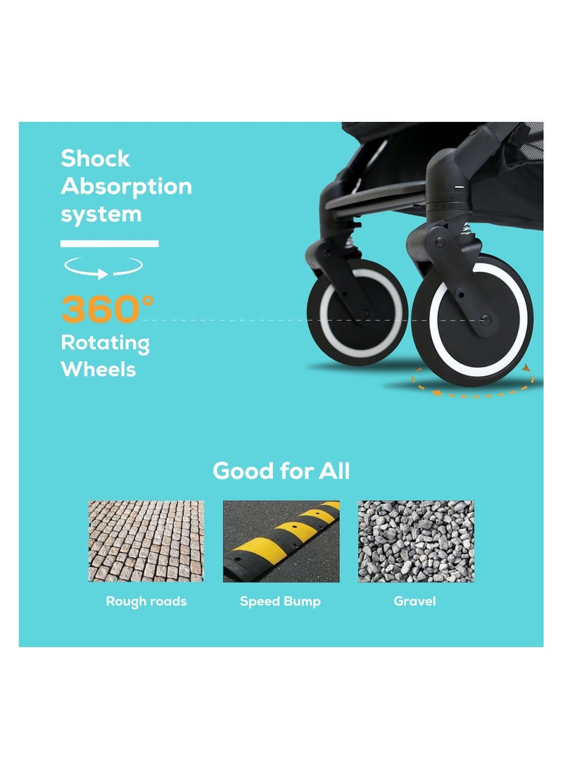 Nurtur Baby travel combo - Stroller with Baby Carrier, Grey