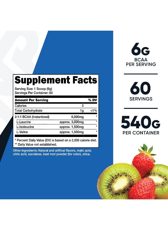 Bcaa Powder - 2:1:1 Strawberry Kiwi 60 Servings