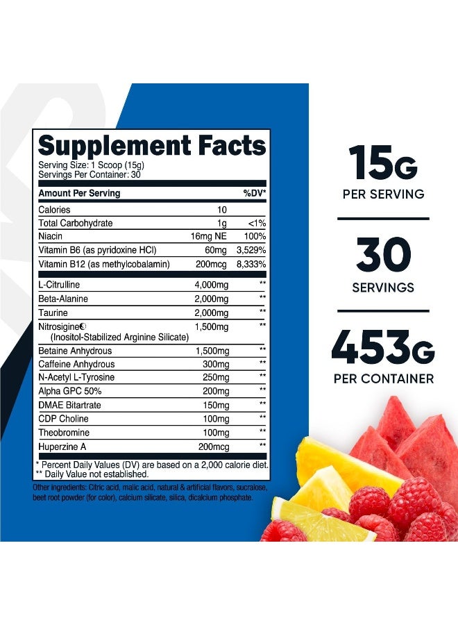 Pre-Workout Complex Powder Fruit Punch 30 Serv