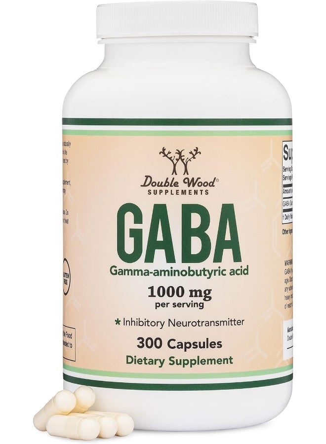 Gaba Supplement 300 Capsules, 1,000Mg Per Serving Promotes Calm, Relaxation, And Sleep Made In The Usa, Vegan Safe, Gluten Free, Non-Gmo