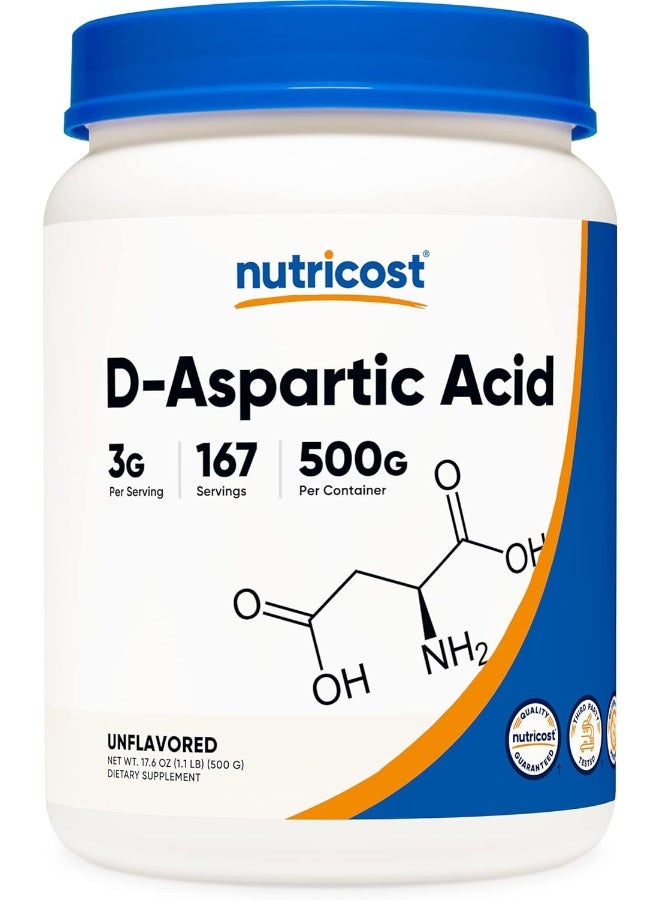 D-Aspartic Acid Powder D-Aspartic Acid 1 500G Bottle