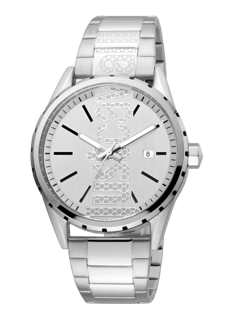 Just Cavalli Stainless Steel Analog Men's Watch With Silver JC1G082M0055