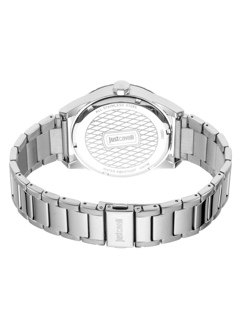 Just Cavalli Stainless Steel Analog Men's Watch With Silver JC1G082M0055