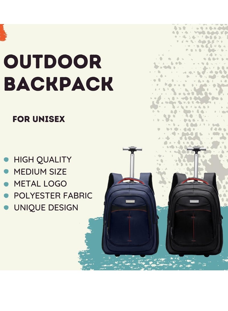 Water Resistance 2 Wheels Casual Trolley Backpack 18 Inch