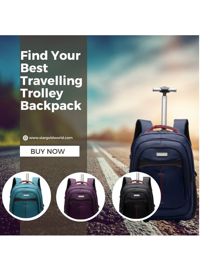 Water Resistance 2 Wheels Casual Trolley Backpack 18 Inch