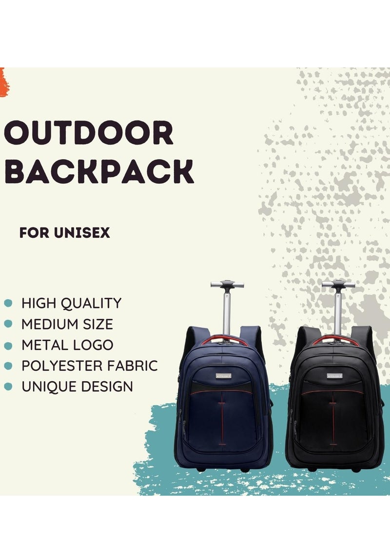 Water Resistance 2 Wheels Casual Trolley Backpack 18 Inch