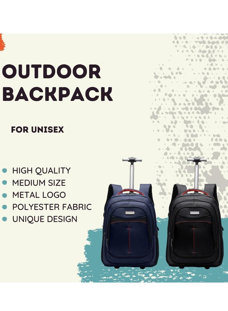 Water Resistance 2 Wheels Casual Trolley Backpack 18 Inch
