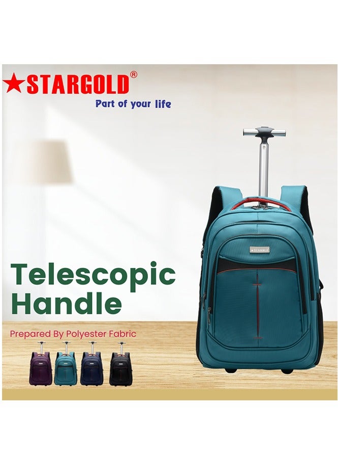 Water Resistance 2 Wheels Casual Trolley Backpack 18 Inch
