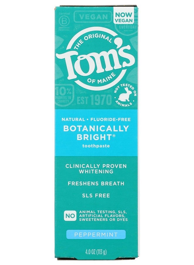 Toms Of Maine Botanically Bright Peppermint Ff Toothpaste, 4 Oz