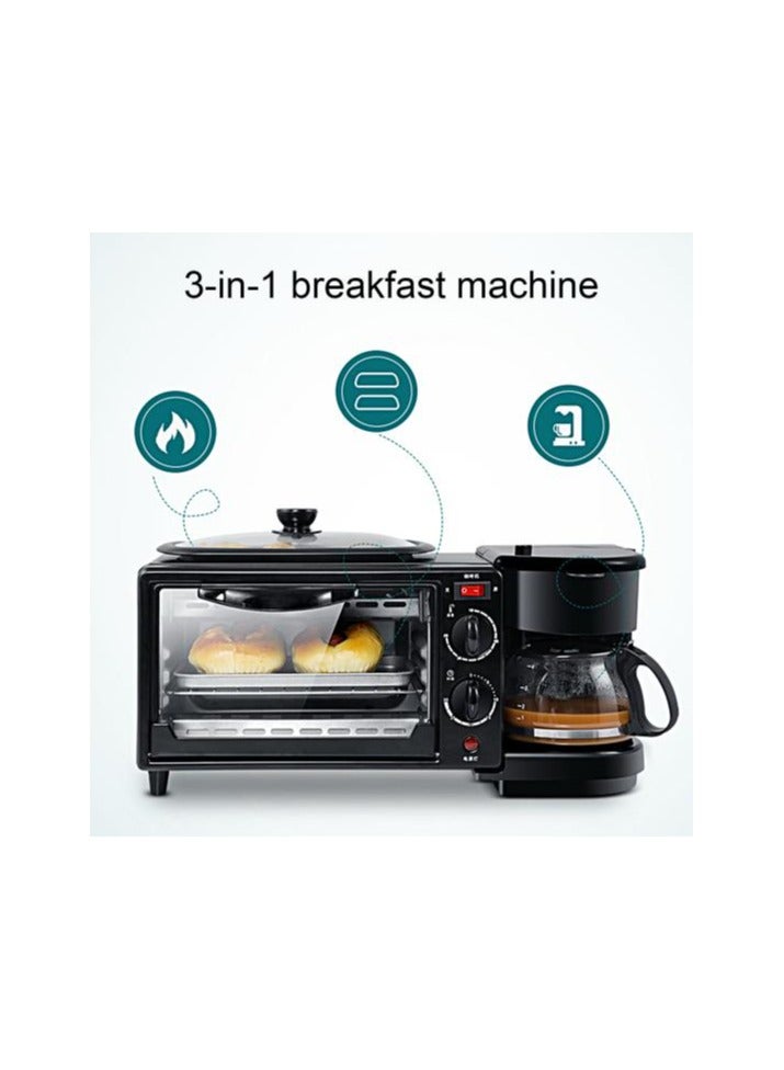 Electric Breakfast Machine 3-in-1 Toaster with Double Heating Pipes, Safe 220V, Multifunctional Household Breakfast Maker