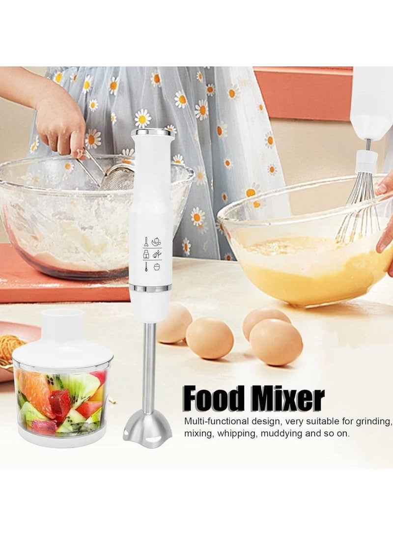 Household Hand Blender 800W,1.5L Food Processor, with metal bar,4-in-1 Multi-Purpose Hand Blender Set, Mixer, chopper, whisk Smoothies