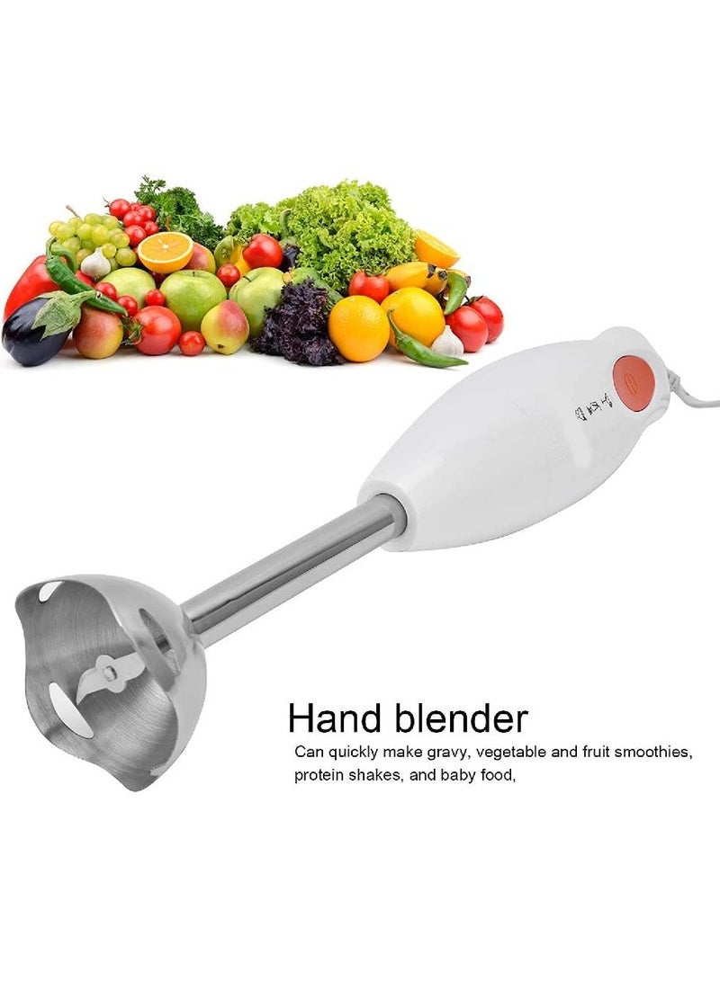 Hand Blender Retro Cream, Immersion Blender Set, Ergonomically Handle Designed, 300 Watts Easily Food, Mixes Sauces, Purees Soups, Smoothies, And Dips, White