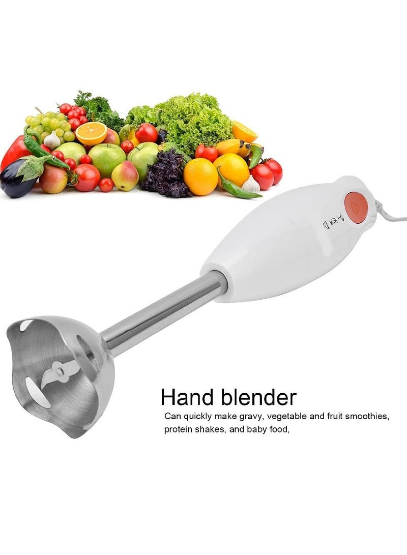 Hand Blender Retro Cream, Immersion Blender Set, Ergonomically Handle Designed, 300 Watts Easily Food, Mixes Sauces, Purees Soups, Smoothies, And Dips, White