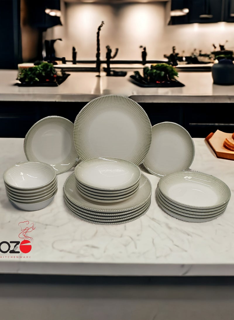 24 Pcs Porcelain Dinner Set - Made in Turkey